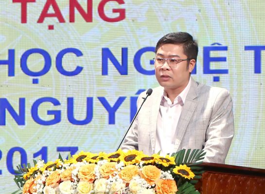 KTS. Nguyễn Trọng Hà phát biểu tại Buổi lễ trao giải