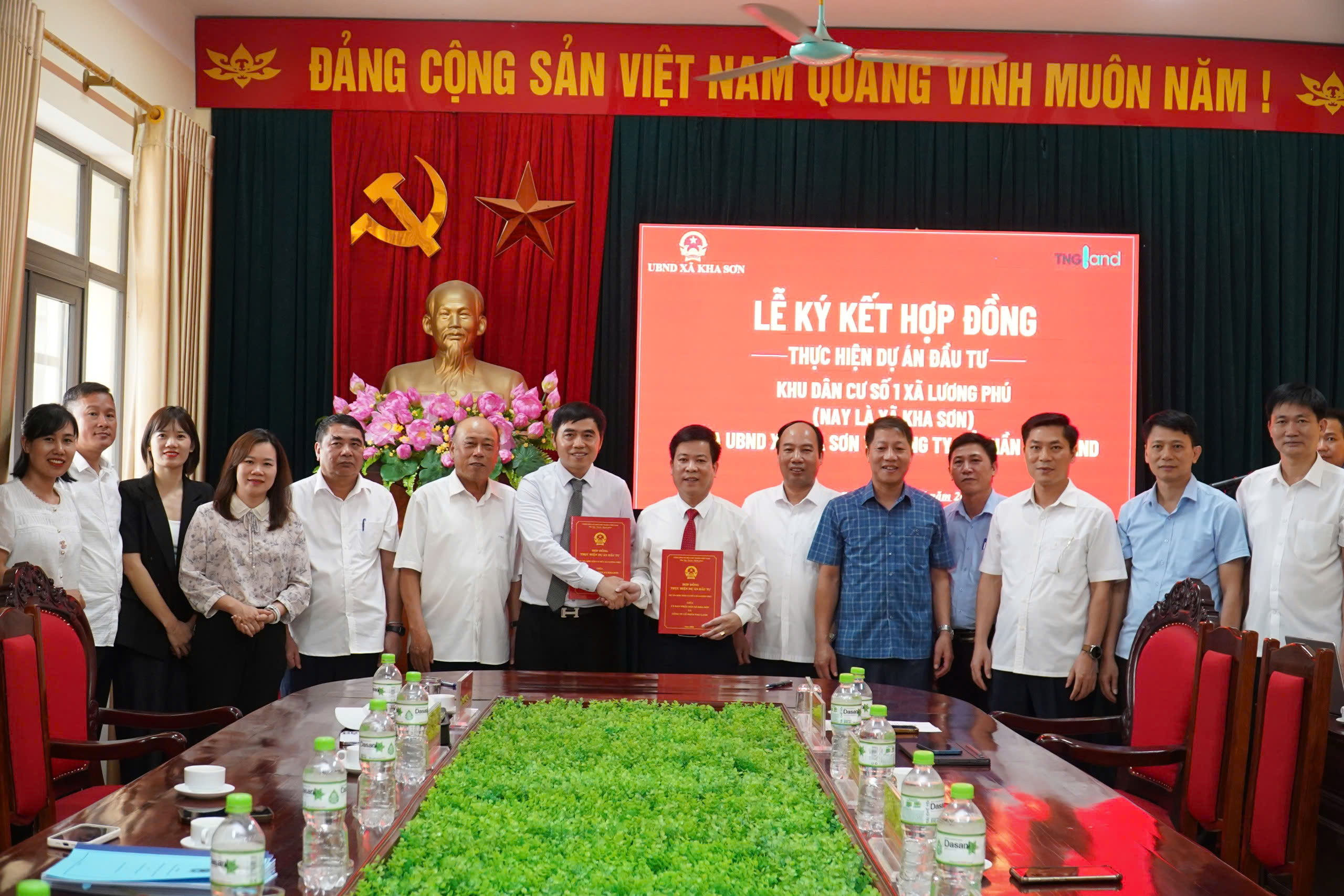 TNG Land và UBND xã Kha Sơn ký kết hợp đồng thực hiện Dự án Đầu tư Khu dân cư số 1 xã Lương Phú